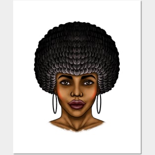 Afro girl Afro woman Afro queen beautiful Afro girl Posters and Art